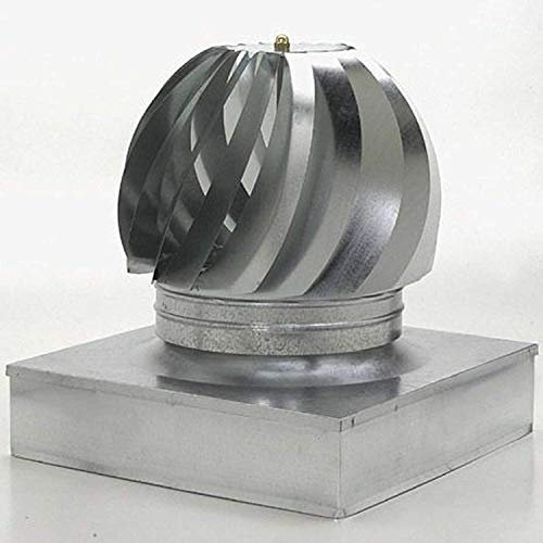 FUMAIOLO COMIGNOLO CANNA FUMARIA CAMINO CAPPELLO TESTA GIREVOLE BASE QUADRATA IN LAMIERA ZINCATA varie misure (42x42 cm)