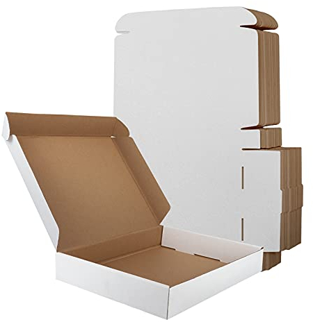 RLAVBL 25 Stück weiße Versandkartons mit den Maßen 33 x 25,4 x 5,1 cm für den Versand von Spielzeug und Geschenken