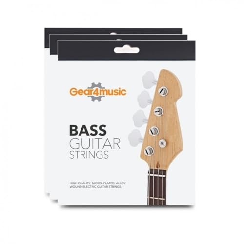Bass Guitar Strings Set 40-95 by Gear4music – 3 Pack
