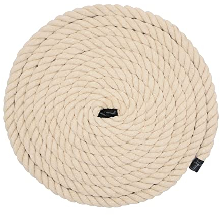 Corde en coton épaisse pour macramé - Corde souple pour terrasse - Pour suspension murale, bricolage, jardin - 12 mm x 4 m
