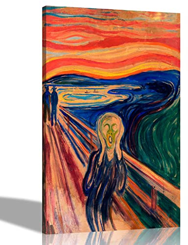 Famous Oil Painting The Scream By Edvard Munch Canvas Prints Framed Pictures Wall Art Home Decor Amazing Reproduction X Large 76 x 101cm (30 x 40 inches)