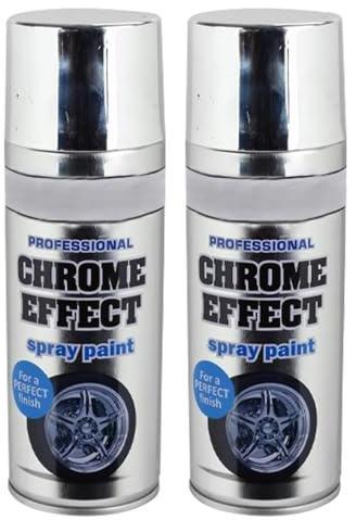 ZOPPER 2 x Chrome Effect Spray Paint 400ml Professional Petrol & Heat Resistance, Fast-Drying, Formula | With Excellent Coverage and Adhesion