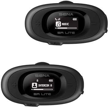 Sena 5R Lite - Intercom Bluetooth bidirectionnel pour Moto HD, Pack Double