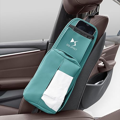 NURCIX Borsa da Appendere Laterale seggiolino Auto Supporto Organizer Multitasche per DS DS4S DS5 5LS DS3 DS6 DS7 DS9 Wild Rubis Spirit E-Tense,Green Style