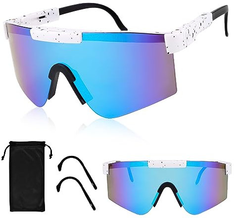 Aila Cycling Glasses, UV400 Protection Polarized Cycling Sunglasses for Men Women, Outdoor Windproof Sport Eyeglasses for Running, Hiking, Fishing, Biking, Surfing(C10)