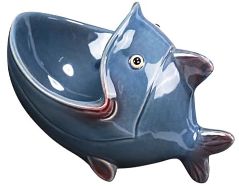 Alipis Poisson À Bouche En Céramique Plat Assiette À Bijoux En Porcelaine Plat À Bijoux En Céramique Accessoire