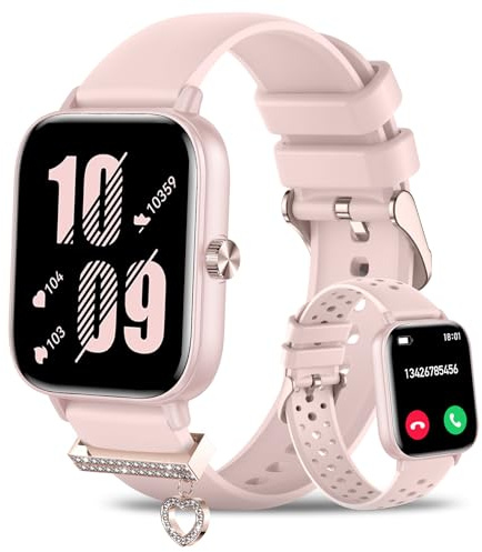 Orologio Smartwatch Donna, 1,85 Smart Watch con Effettua/Risposta Chiamate, 100+ Modalità Sportive, Contapassi, Monitoraggio Sonno, Cardiofrequenzimetro, Fitness Tracker per Android & iOS, Rosa