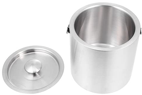 Cabilock Cubo Enfriador de Vino de Acero Inoxidable de 1 3 L con Asa Contenedor de Hielo para Fiesta en Casa Accesorio de Bar Diseño Elegante 2