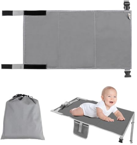 Travel Leg Comfort Rest for Toddlers, Airplane Foot Support Pillow, 31x17in Portable Child Travel Pillow with Adjustable Strap & Side Storage Pocket for Flights Cars Trains