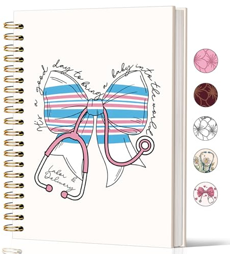 Lacama Nurse Notebook, Nurse Gifts for Women, Nursing School Essentials, Nurse Appreciation Gifts, Nurses Week Gifts, Stethoscope Bow Spiral Notebook, Nurses Week Gifts, Office School Supplies