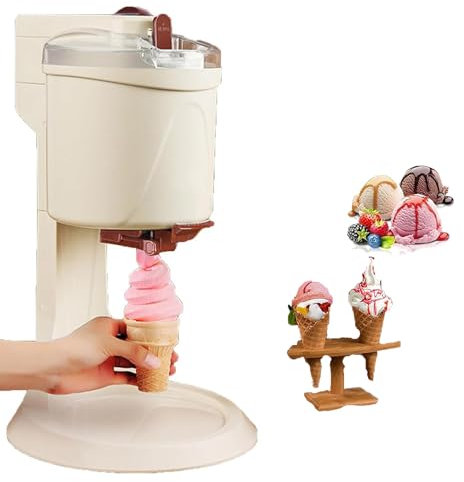 JIMINHUIXIN Hogar MáQuina para Hacer Helados, MáQuina De Hielo con Compresor, Dispensadora De Helados con Paleta Mezcladora, No Requiere PrecongelacióN, para Hacer Todo Tipo De Helado, 220V