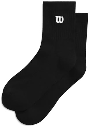 Wilson Calcetines Quarter Top, Hechos de Tejido Resistente, Ajuste Cómodo, Con Características Funcionales y Diseño con Estilo, Color: Negro, Talla: M