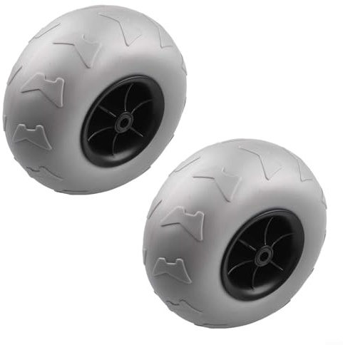 EXTRWORY Carro de playa Ruedas de globo de 205 mm Carro de arena Neumáticos de ancho 115 mm de diámetro Ruedas de transporte todo terreno para canoa Dolly