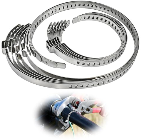 ACKKOR Lot de 12 colliers de serrage pour soufflet de cardan CV, 25-50mm et 50-120mm, colliers en acier inoxydable pour arbres de transmission, étanches, antirouille, durables