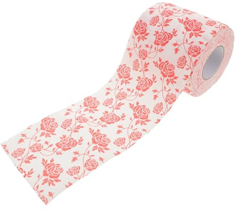 BATHVEVE Carta Igienica Decorativa Design Floreale Rosa, Morbida e Assorbente in Carta di Polpa Naturale, Rotolo Comodo per Accessori Essenziali Bagno e Articoli la Casa