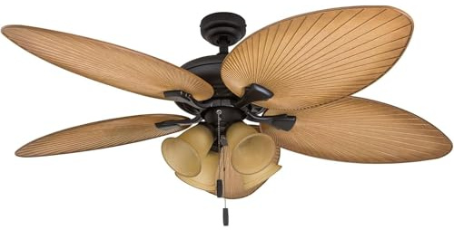 Honeywell Palm Valley 52 Inch Tropical Ceiling Fan, Bronze, 50506-01