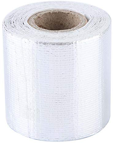 Heat Shield - Car Aluminum Foil Adhesive Tape 5M * 5Cm/16.4Ft * 2In Aluminum Foil Adhesive Reflective Heat Shield Wrap Tape(Silver)