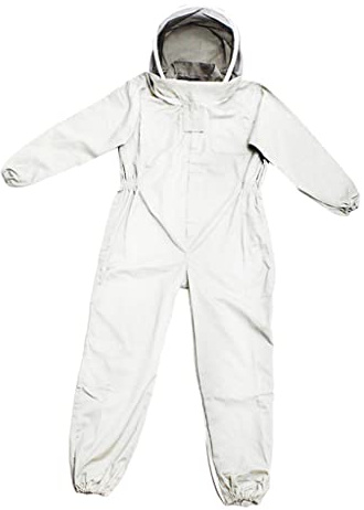Combinaison D'apiculture, Combinaison D'apiculture avec Voile de Protection Chapeau Détachable Costume Veste D'apiculteur Protection Totale pour Unisexe, pour La Prévention Des Piqûres D'abeilles, XL