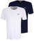 FILA Herren Brod Thee/Dubbel Pack T Shirt, Bright White-medieval Blue, L EU