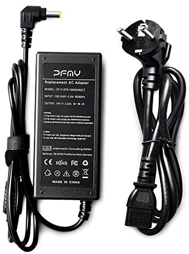 PFMY 19V 3,42A 65W AC Adapter Bärbar Dator Laddare Nätaggregat Ström Nätadapter Strömkabel Adaptor Charger Power för ASUS Notebook Laptop, 5.5mm x 2.5mm