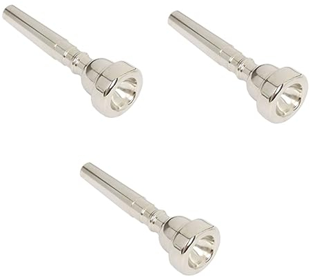 Supvox 3stücke Trompetenmundstück Aus Kupfer Silbernes Ersatzteil Für Trompete Präzise Klangqualität Geeignet Für Anfänger Und Profis Trompete Und Hohe Lagen