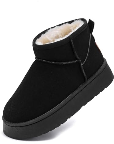 YUHITYGZGS Bottines femme hiver, Chaude Confortables Antidérapant Fourrées Imperméables Bottes De Neige, Australien Classiques Bottines Fourrées Chaussons Chaussettes Boots pour L'extérieur