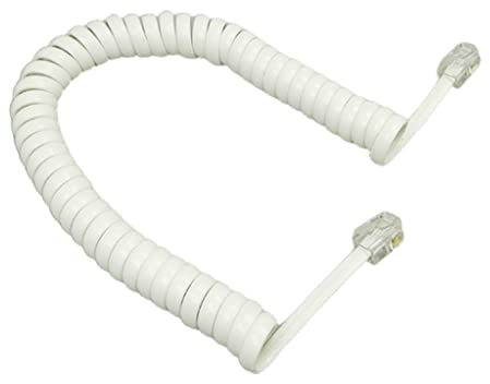 Itkcozcg Cavo RJ91 a 4 conduttori per telefono fisso curvo 4P4C linea maniglia 1,85 m