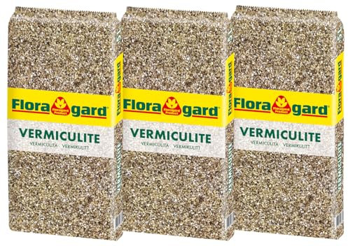 Floragard Vermiculite 1-2 mm, Amélioration Tout-en-Un pour Votre Jardin - 3x5l