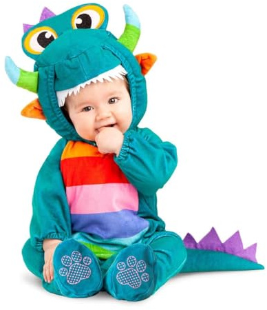 My Other Me - Costume da drago verde unisex per neonato, con cappello, body, scarpe e coda taglia 7-12 mesi. Scopri la fantasia più magica per il tuo piccolo avventuriero