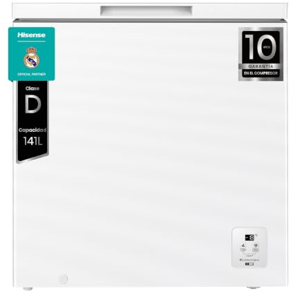 Hisense FT200N1AWDL - Arcón Congelador Horizontal, 198L, 86cm, Congelación 360°, Congelador Convertible, Control Electrónico de Temperatura, Freezer Protect, Goma de Puerta Antibacteria, Blanco