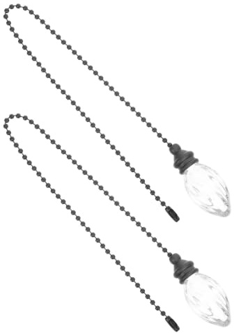 IDEANATEGRATE 2 St Dekorativ Ljusdragkedja med Spiralpendel Takfläkt och Lampkedja Transparent Kristallkedja för Hemdekor och Belysningsarmaturer