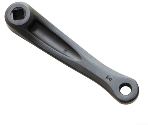 Honseadek Brazo de manivela izquierda de aluminio de 140 mm 152 mm, diseño de agujero rómbico, para pedal de rosca de 14 mm, pieza de repuesto para bicicleta de niños, negro (152 mm)