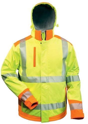 Warnschutz Winter Softshelljacke mit Kapuze Elysee *RICKMER* gelb/orange Gr. M