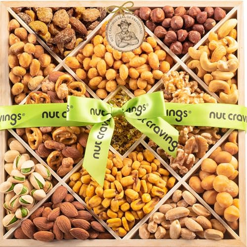 NUT CRAVINGS - Mixed Nuts Gift Basket (12 Assortments)