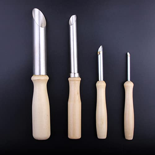 Shiwaki Pottery Clay Tools - 4 Pcs Circular Round Hole Punch for Ceramic Sculpture Modeling