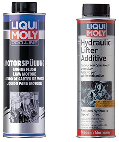 Liqui Moly P000065 Pro-Line Engine Flush, 500 ml & 20004 Hydraulic Lifter Additive 300ml