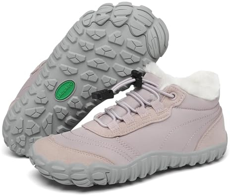 Botas de Nieve Niño Barefoot Zapatillas Niña Cómodas y Abrigadas Antideslizante Botas de Invierno Gr.32