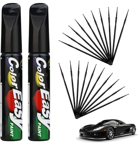 Cutiolly Pennarello Copri Graffi Auto,2 Penna Ritocco Carrozzeria,Penna per Ritocco Auto,Riparazione Graffi,Nero,20pcs Tampone