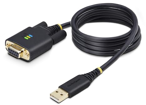 StarTech.com Cable Adaptador USB a Serie de Módem Nulo RS232 1m - Retención COM - FTDI - USB DB9 - Tornillos Intercambiables
