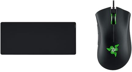 Razer Gigantus V2 XXL- Tapis de Souris Gaming Souple pour la rapidité et Le contrôle, 940 x 410x 4mm & DeathAdder Essential - Souris Gaming Filaire avec Capteur Optique de 6400 DPI Noir