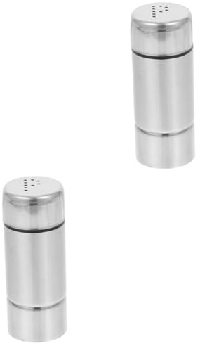 2 Piezas Tarro De Especias Contenedor De Sal Pimenteros Domésticos Tarro De Condimentos Multiusos Botella De Condimento De Cocina Utensilios De Cocina Acero Inoxidable MAGICLULU