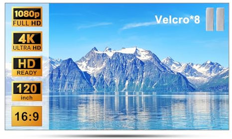 Outdoor Projector Screens,Wall&Ceiling Mounted 100 inch Projector Screen with 16:9Aspect Ratio,Portable Projector Screen For Indoor Outdoor,Home Theater Projector Screens,Anti-Crease,Easy Roll U﻿P