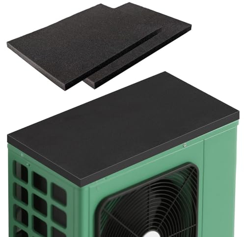 Almohadilla para Aire Acondicionado en Exterior - Cubierta Protectora para Unidades de Ventana,Barrera Magnética Antiruido Con Bandeja Ajustable Portátil Para Interior, Exterior, Dormitorio, Acondicio