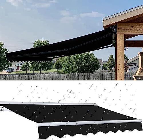 Générique Housse de Protection de Rechange Robuste pour Store rétractable, Pare-Soleil Respirant en PEHD pour Jardin et terrasse, 39 Tailles Disponibles (Noir, 3 x 2 m)