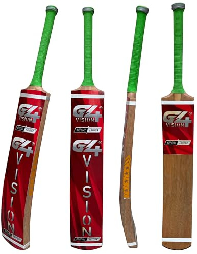 Cricket Bat Ultimate Edition Hand Made Coconut Wood Tennis Tape Ball Full Size Adult Full Cane Long Handle Full Size 4.5 (Brown)