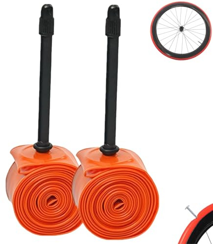 2 Stück TPU Rennrad-Schlauch 700 x 18-32C mit französischem Ventil,700C Ultraleichter Fahrradschlauch,Ultraleicht (33g), Kompatibel mit 700C Felgen