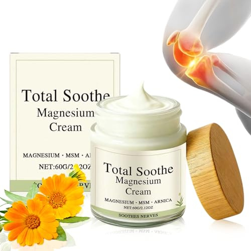 Crema Lenitiva, Latte Di Magnesia, Crema Al Magnesio - Penetra In Profondità Per Alleviare L'affaticamento Muscolare E Articolare, Contiene Magnesio Ed Estratto Di Arnica (60 G)