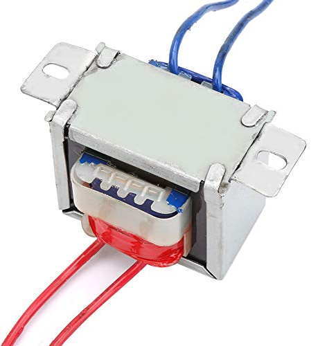 Culnflun 12V transformator 12W, till 12V AC Power Transformator 50Hz enfas, EI-kärna med röda/blåa ledningar