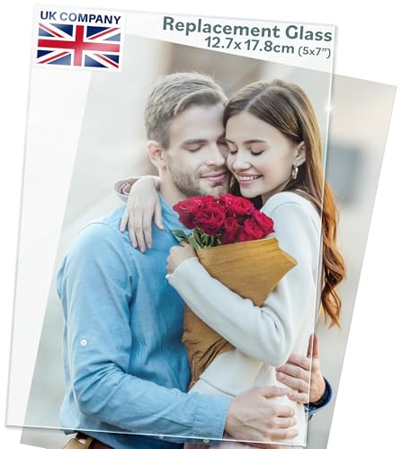 Icona Bay - 7x5 Heat-Strengthened Glass Replacement for Picture Frame - 7 x 5, 2 Pack - Replacement Glass for 7 by 5 Photo Frame - Semi-Tempered Cover Sheet