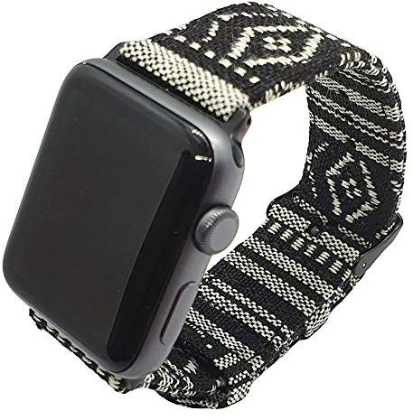 Max Correa tribal compatible con Apple Watch Series 9 de 38 mm, 41 mm, 42 mm, 40 mm, 44 mm, 45 mm, para iWatch Ultra 8, 7, 6, 5, 4, 3, 2, 1, correa de nailon, 42mm/44mm/45mm-M/L, Nailon